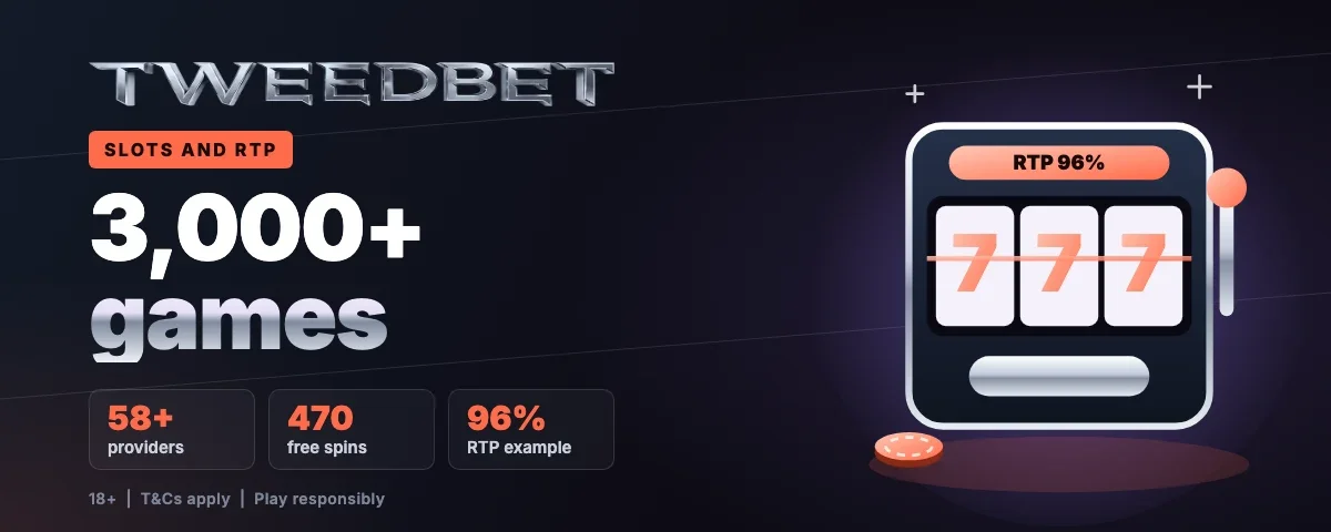 TweedBet Casino slots: 3,000+ games from 58+ providers with an RTP calculator for UK budgets